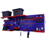 OmniWall Weekend Warrior Ultimate Tool Kit- Panel Color: Blue Accessory Color: Red
